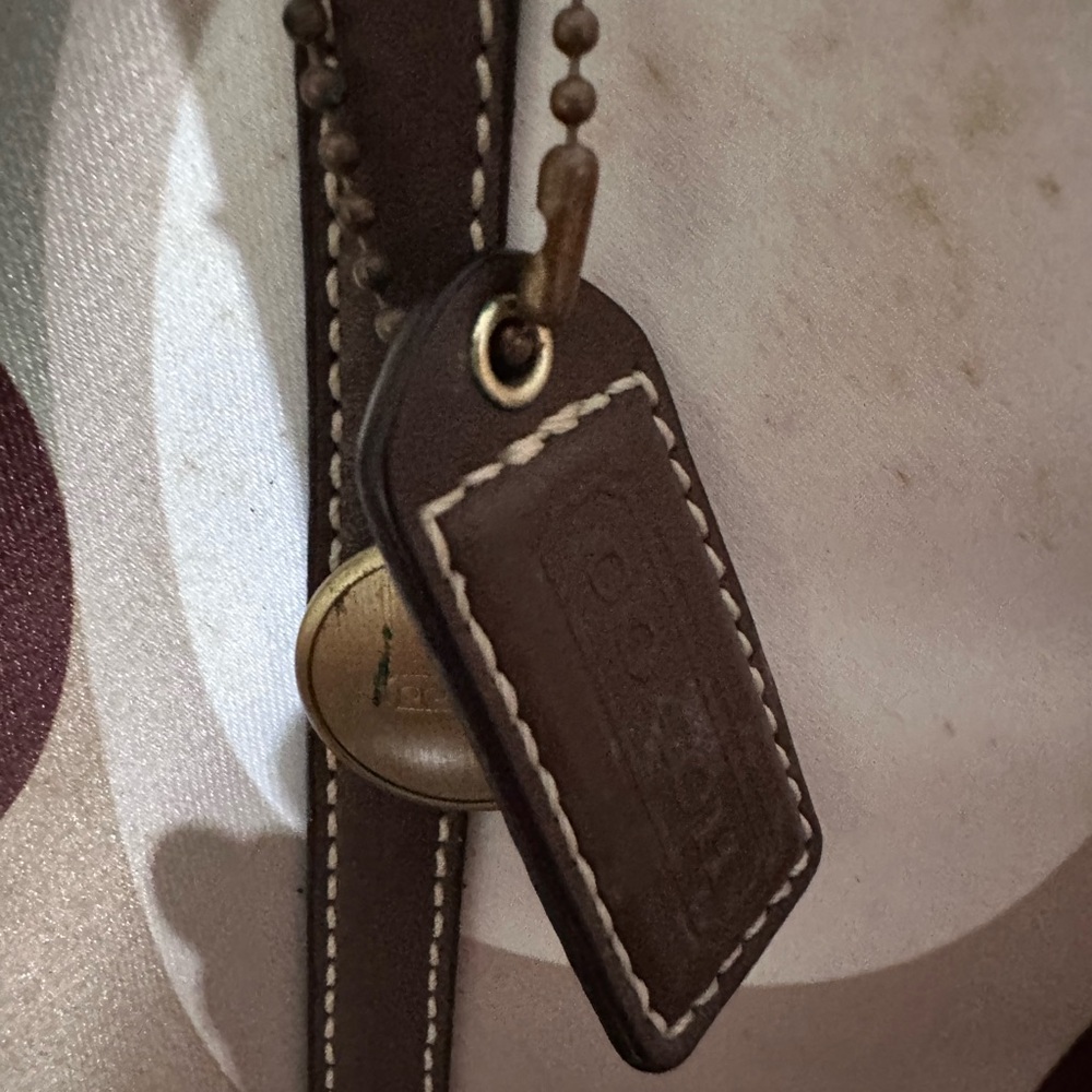 Coach Brown and Cream Geometric Tote Bag - Picture 5 of 11